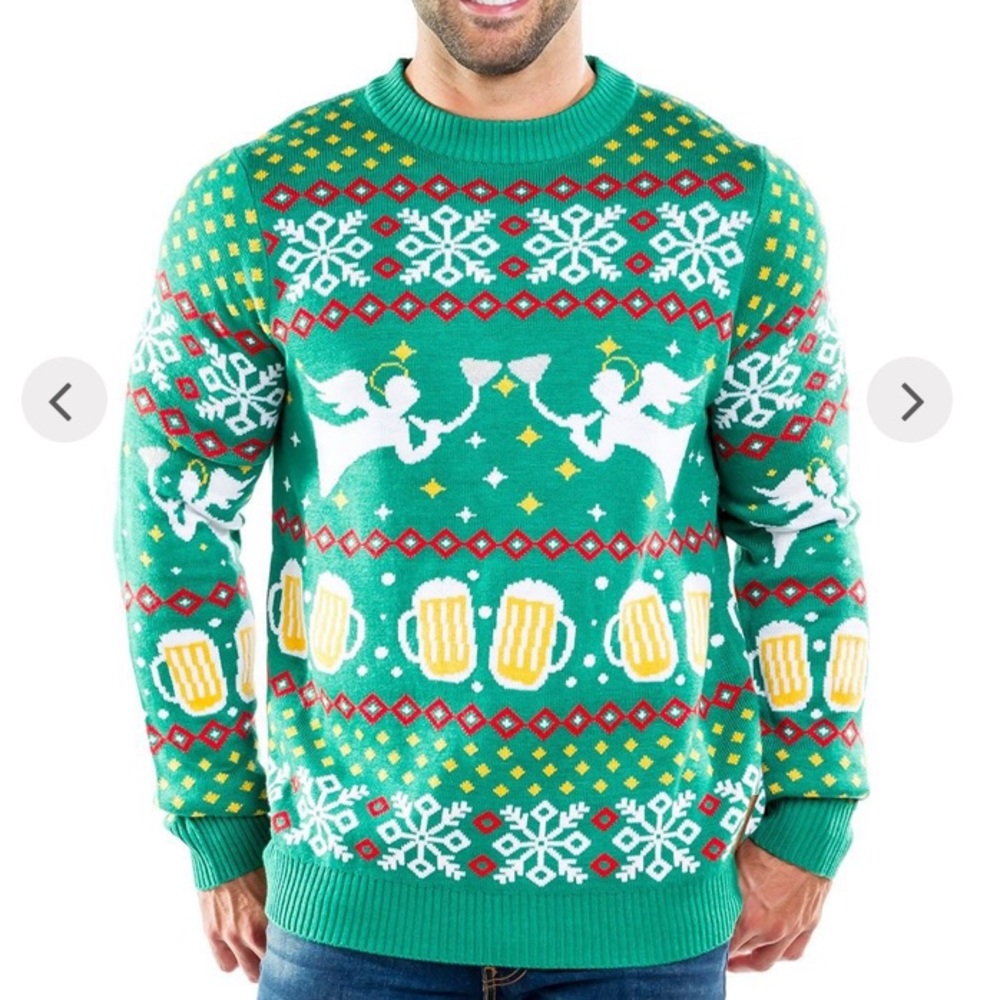 Tipsy Elves Beer mens Ugly Christmas Sweater XXL